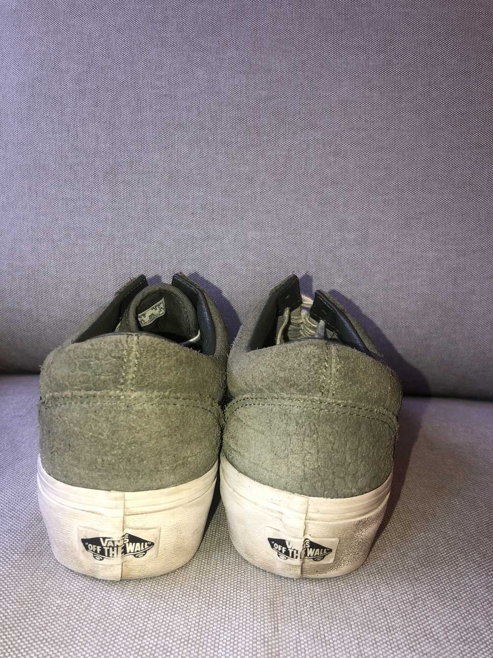 Vans Vans Crocodile Suede Olive Platform Sneakers - image 3