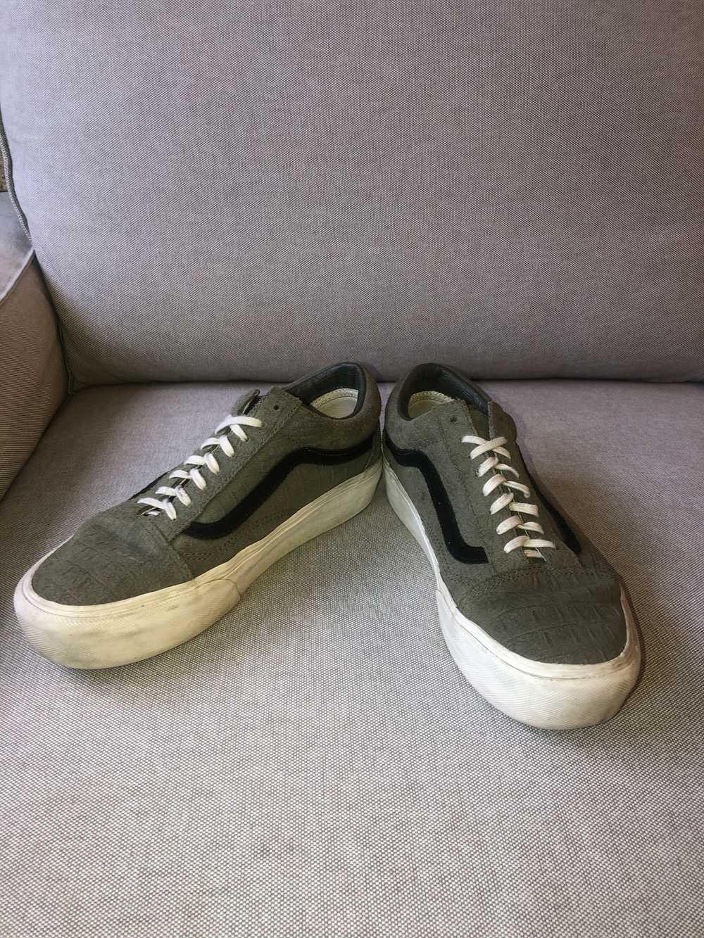 Vans Vans Crocodile Suede Olive Platform Sneakers - image 4