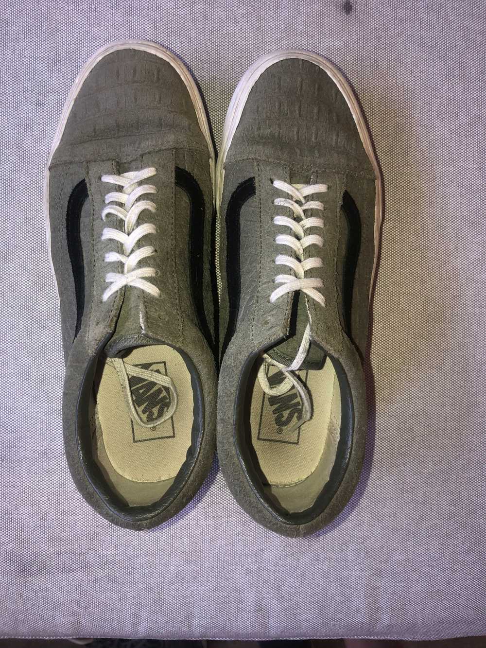 Vans Vans Crocodile Suede Olive Platform Sneakers - image 5