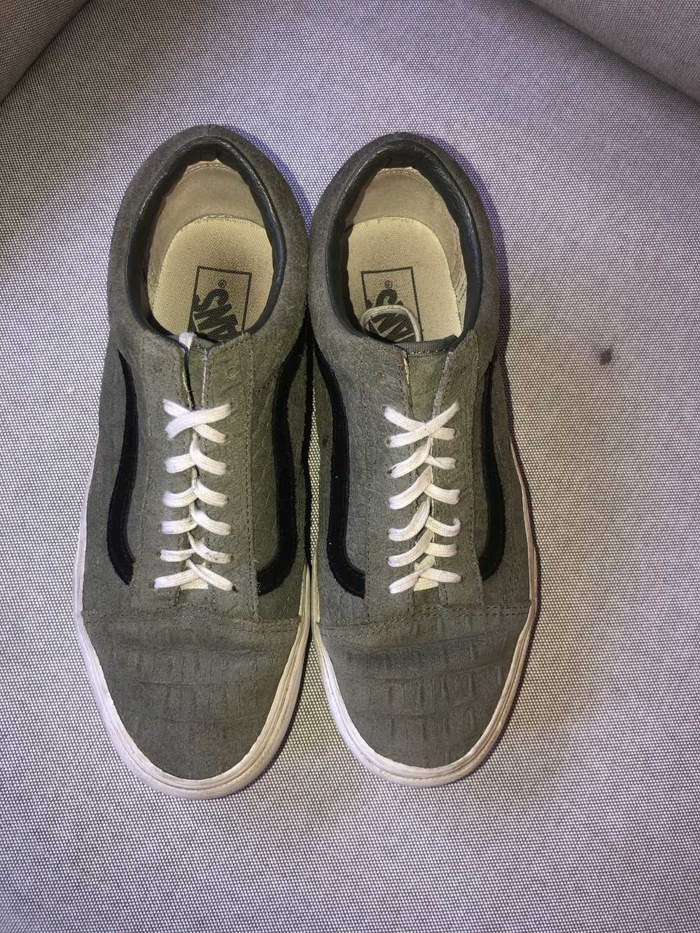 Vans Vans Crocodile Suede Olive Platform Sneakers - image 7