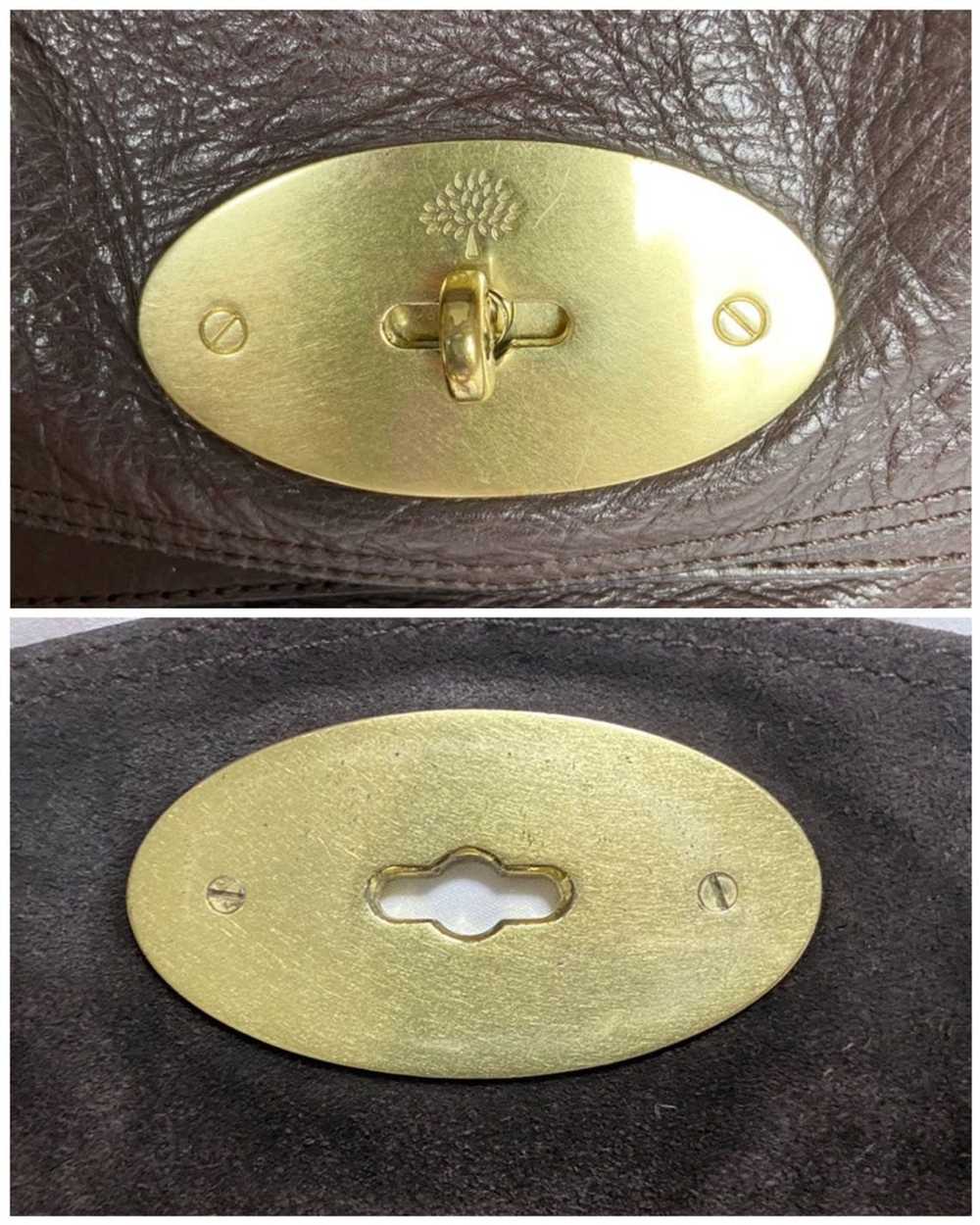 Mulberry London Black Leather Top Zipper Twist Lock Crossbody Bag Authentic  EUC