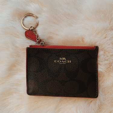 NWT Pink Coach Mini Skinny Id Case with Key Ring - Style No. 88250