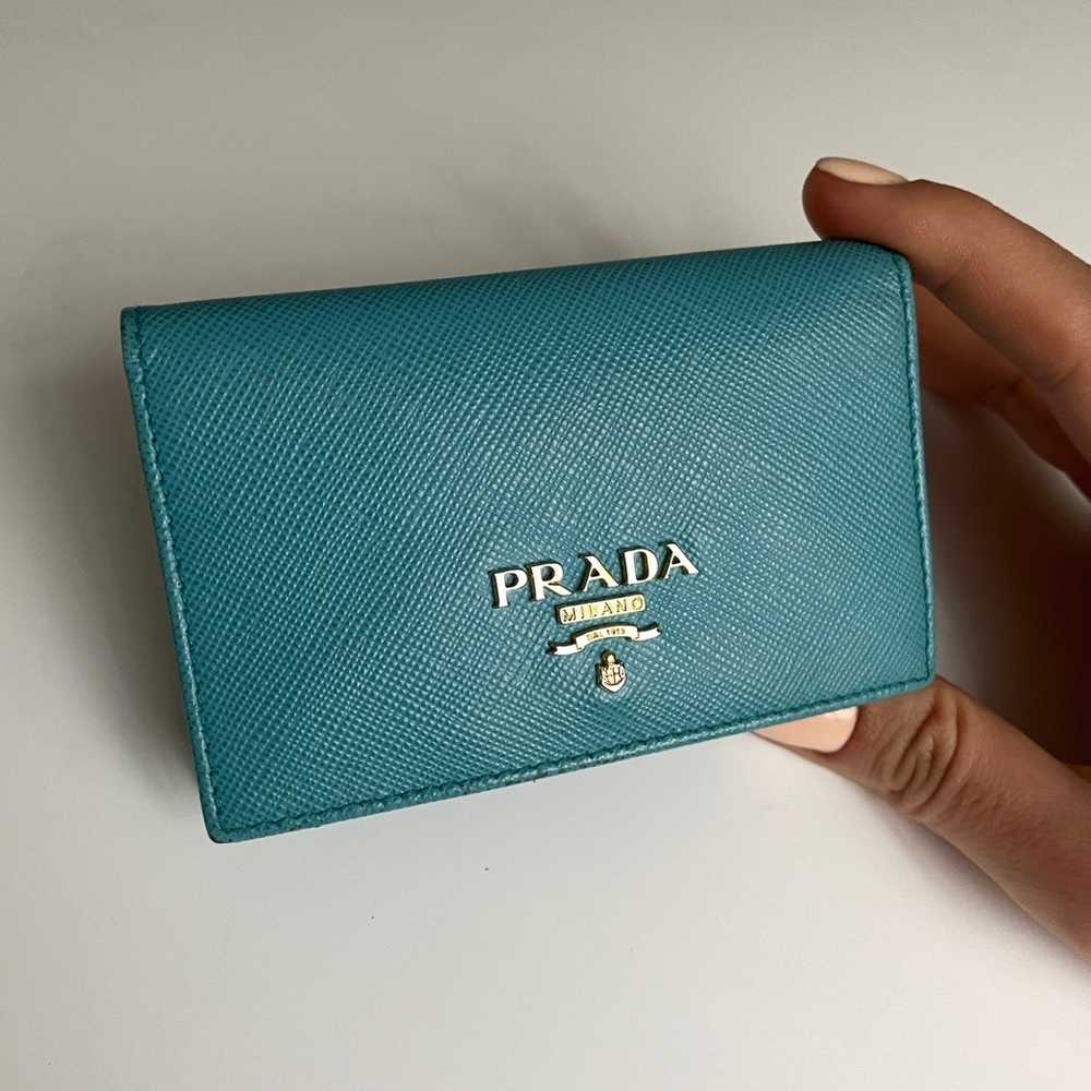 Prada Saffiano Zip Wallet Beige Authentic
