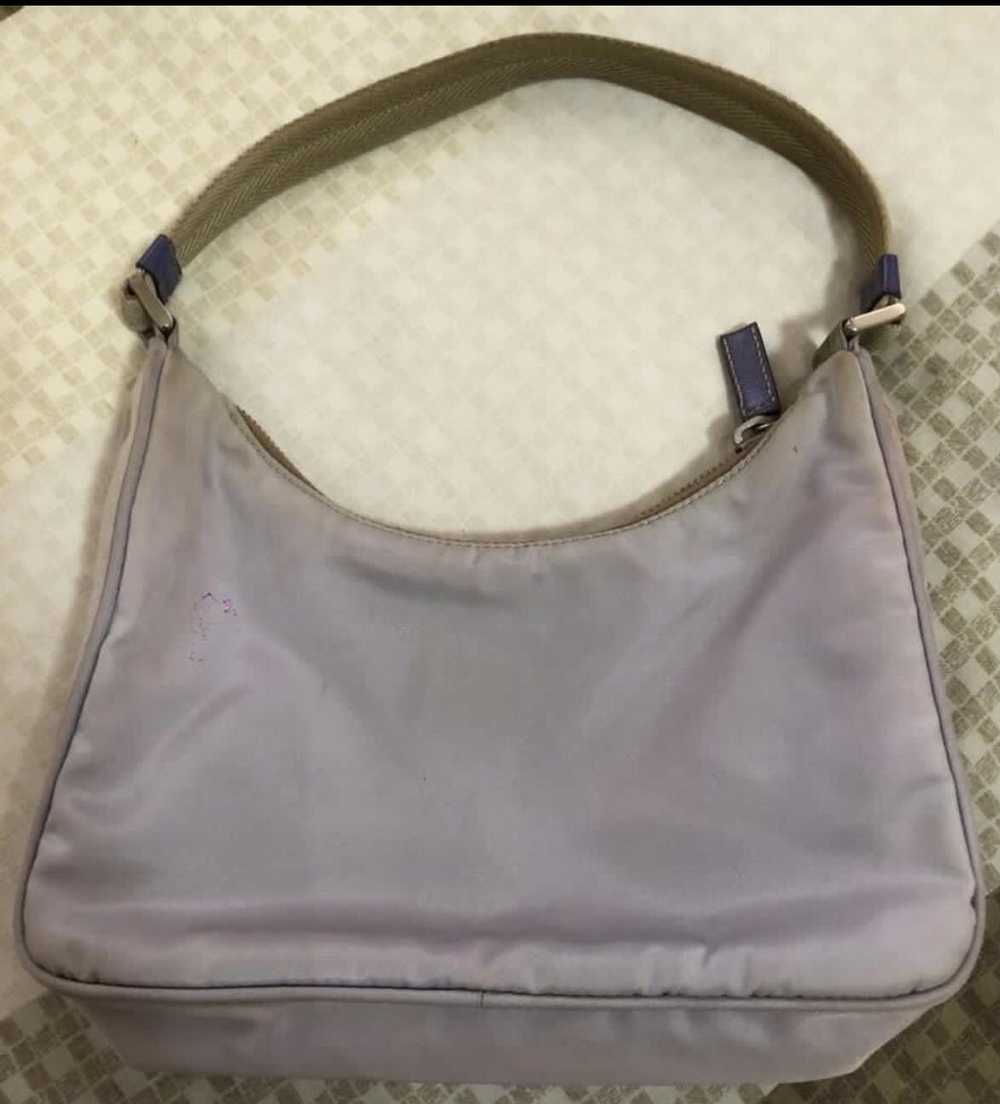 Prada Prada Lavender Nylon Small Hobo Shoulder Bag - image 2
