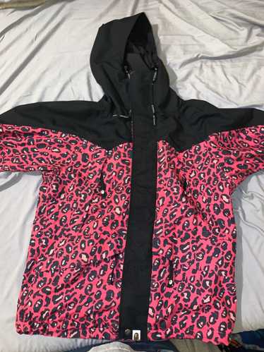 Bape Bape pink leopard camo snowboard jacket *RARE