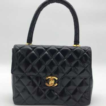 1994 Rare Chanel Mini Quilted Patent Top Handle. - image 1