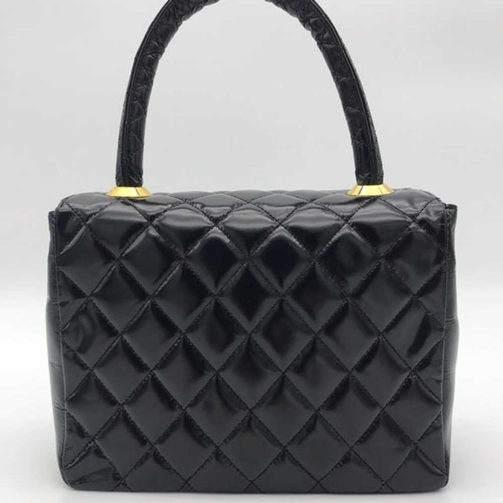 1994 Rare Chanel Mini Quilted Patent Top Handle. - image 2