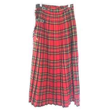 Vintage Real Scottish Plaid Maxi Skirt - image 1