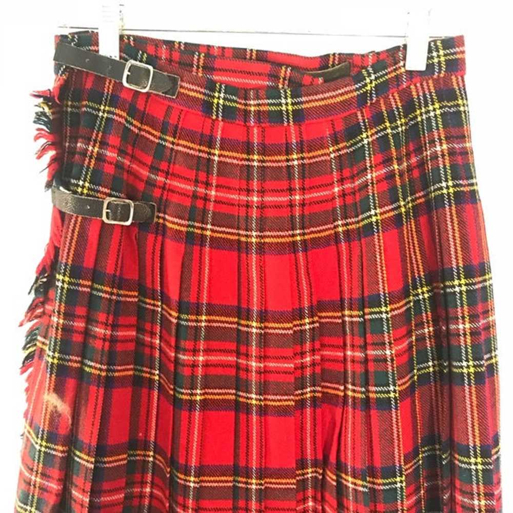 Vintage Real Scottish Plaid Maxi Skirt - image 2