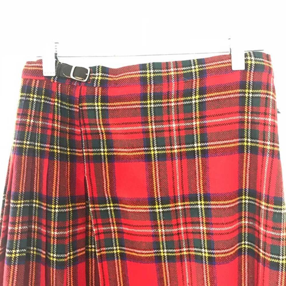 Vintage Real Scottish Plaid Maxi Skirt - image 5