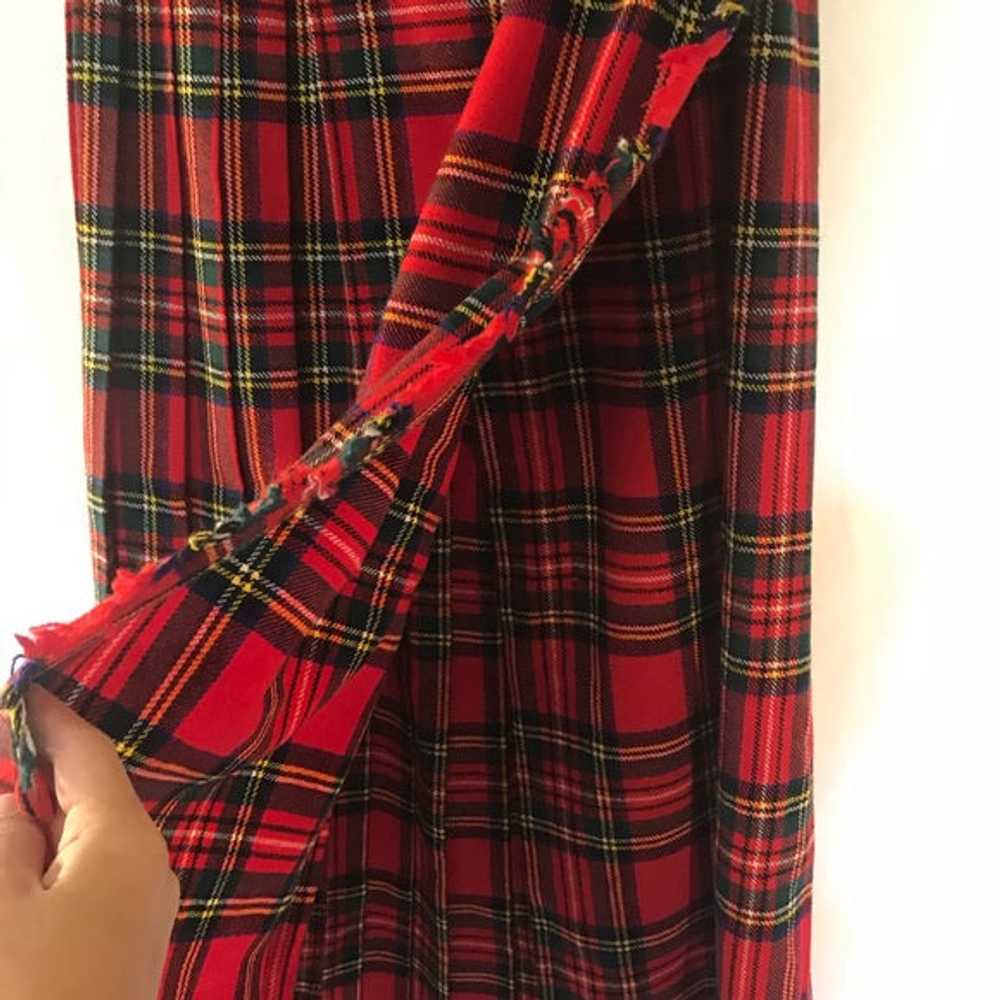 Vintage Real Scottish Plaid Maxi Skirt - image 6