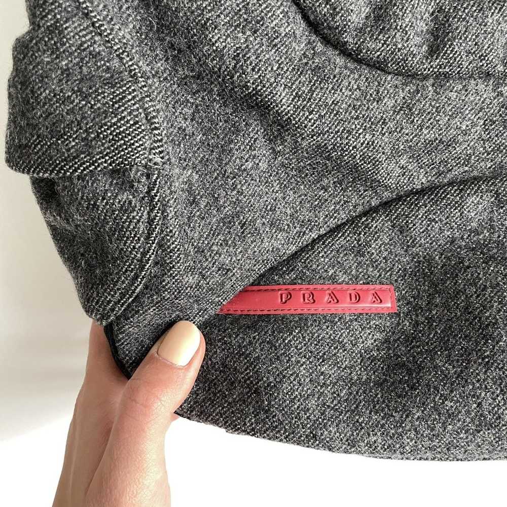 Prada × Vintage Prada Wool bag grey vintage authe… - image 5