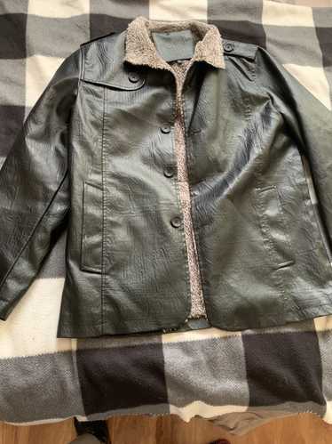Vintage Faux Leather Jacket W/ Fur lining
