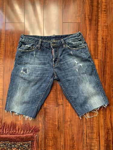 Dsquared2 Distressed cutoff jean short