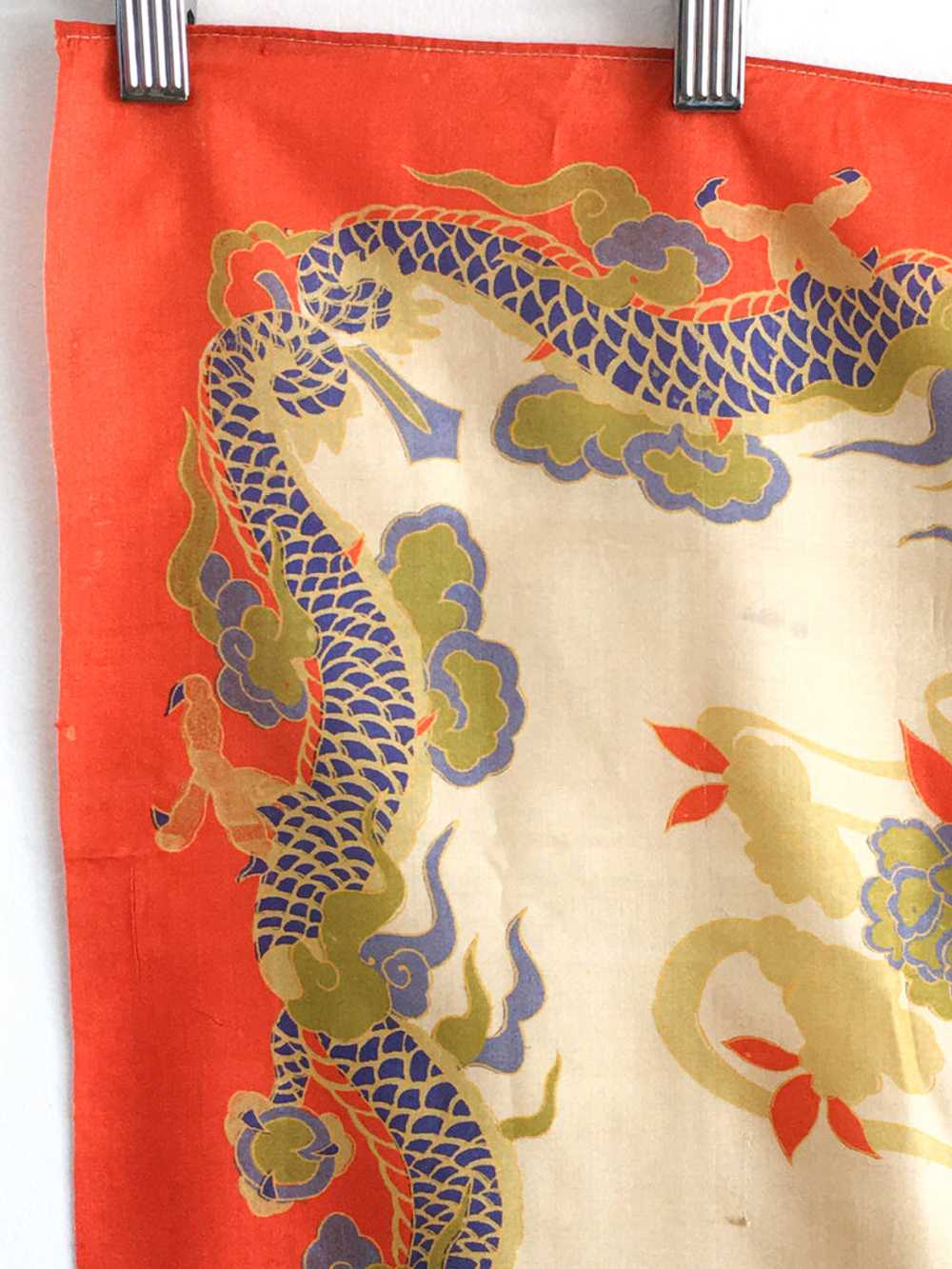 Pongee Silk Dragon Scarf - image 4