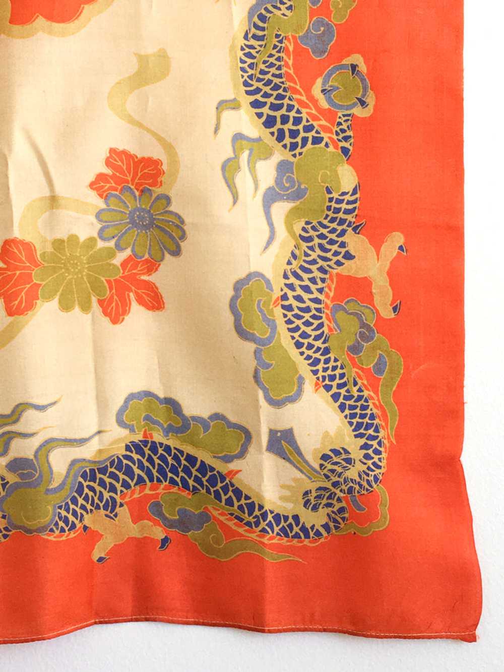 Pongee Silk Dragon Scarf - image 5