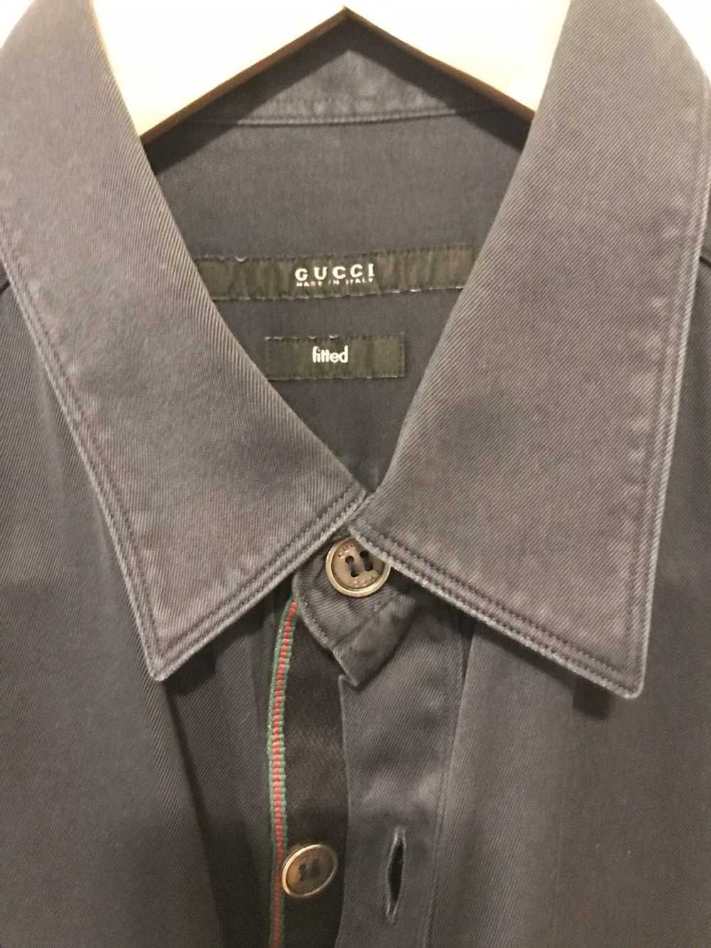 Gucci Navy blue Gucci button up - image 3