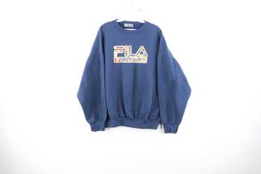 Vintage Fila Italia Sports Sweatshirt Xlarge 90's Fila Embroidery Spell Out  Pullover Fila Sportswear Jumper Fila Activewear Sweater Size XL 