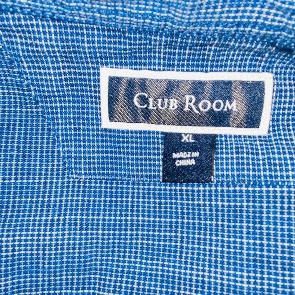Club Room Club Room Blue Textured Print Button Do… - image 4