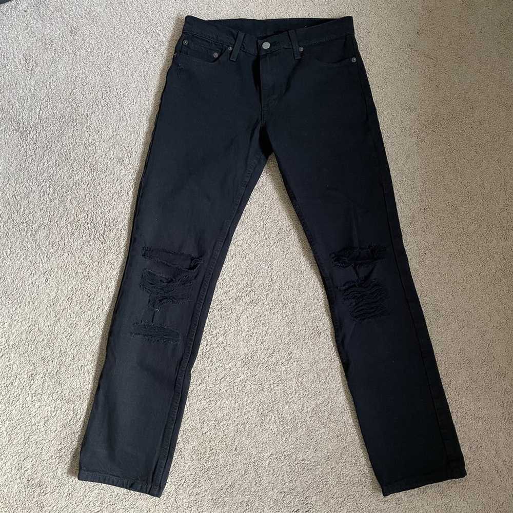 Levi's Levi’s 511 black distressed jeans 29x30 - image 1