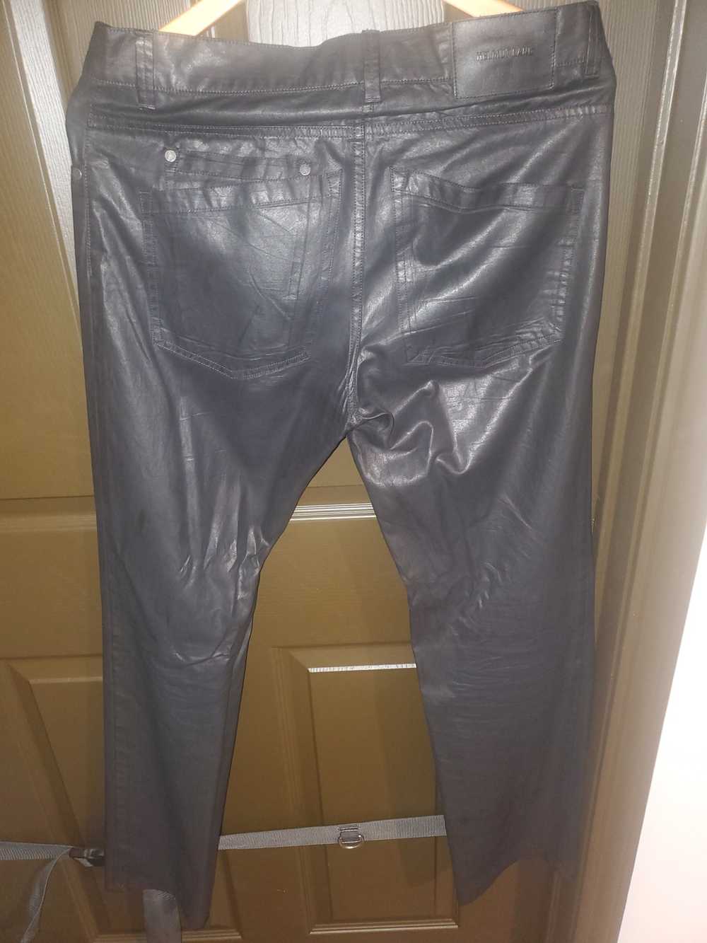 Helmut Lang Resin Covered Cotton Black Pants - Si… - image 2