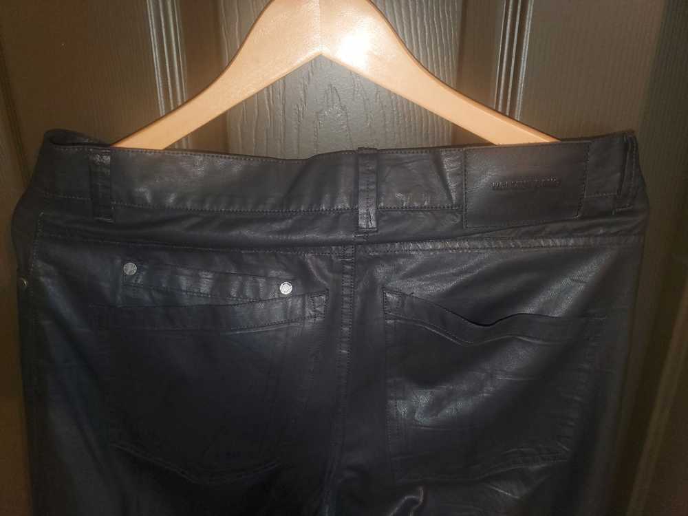 Helmut Lang Resin Covered Cotton Black Pants - Si… - image 4