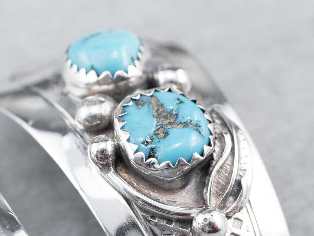 South West Style Sterling Silver Turquoise Watch … - image 10