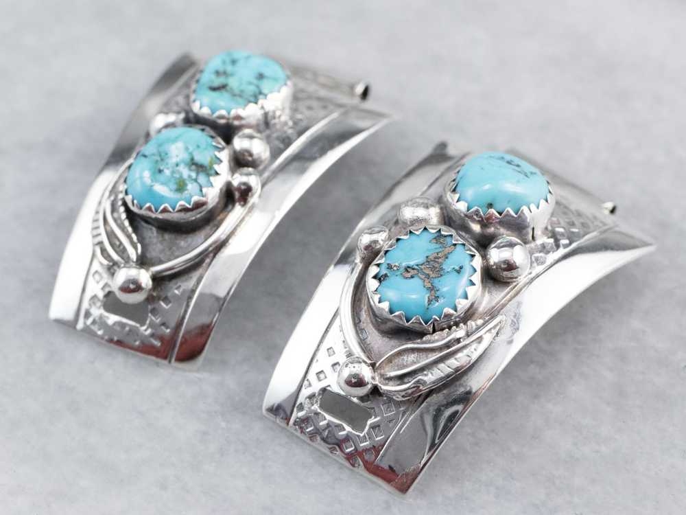South West Style Sterling Silver Turquoise Watch … - image 5