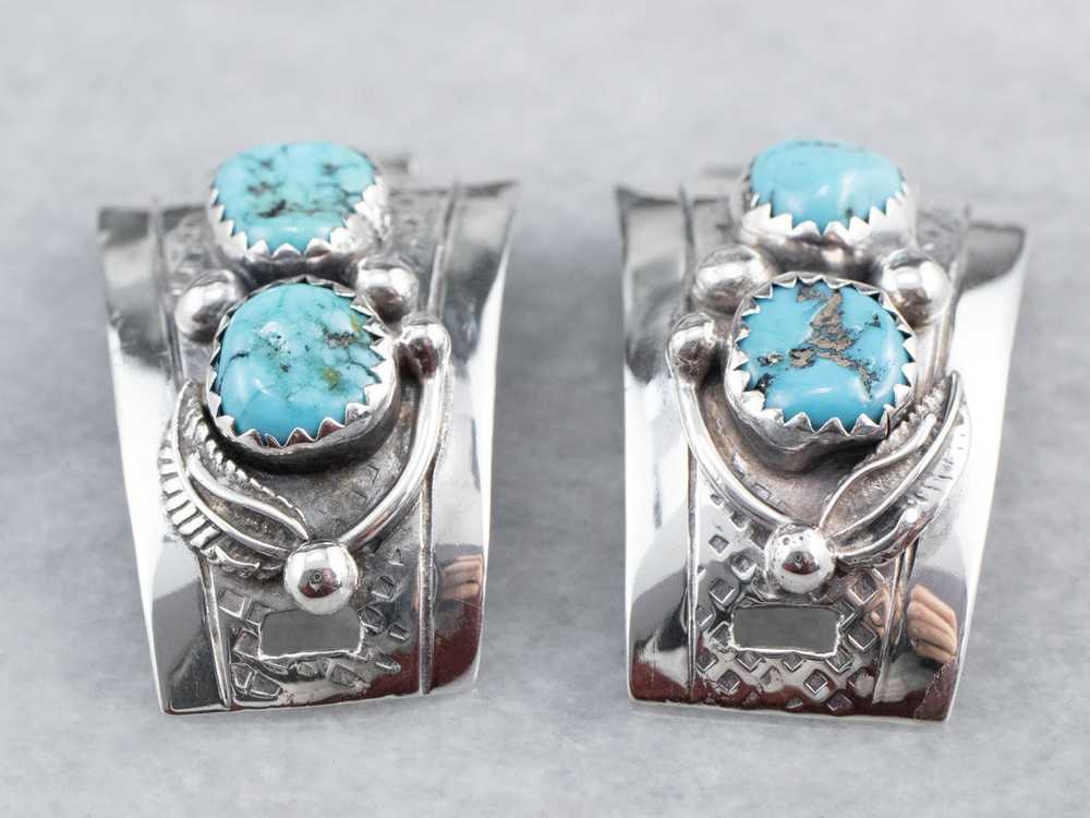South West Style Sterling Silver Turquoise Watch … - image 6