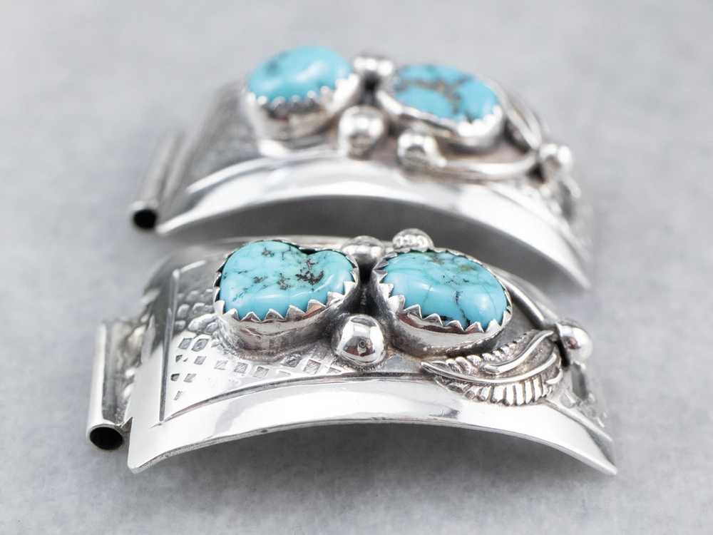 South West Style Sterling Silver Turquoise Watch … - image 7