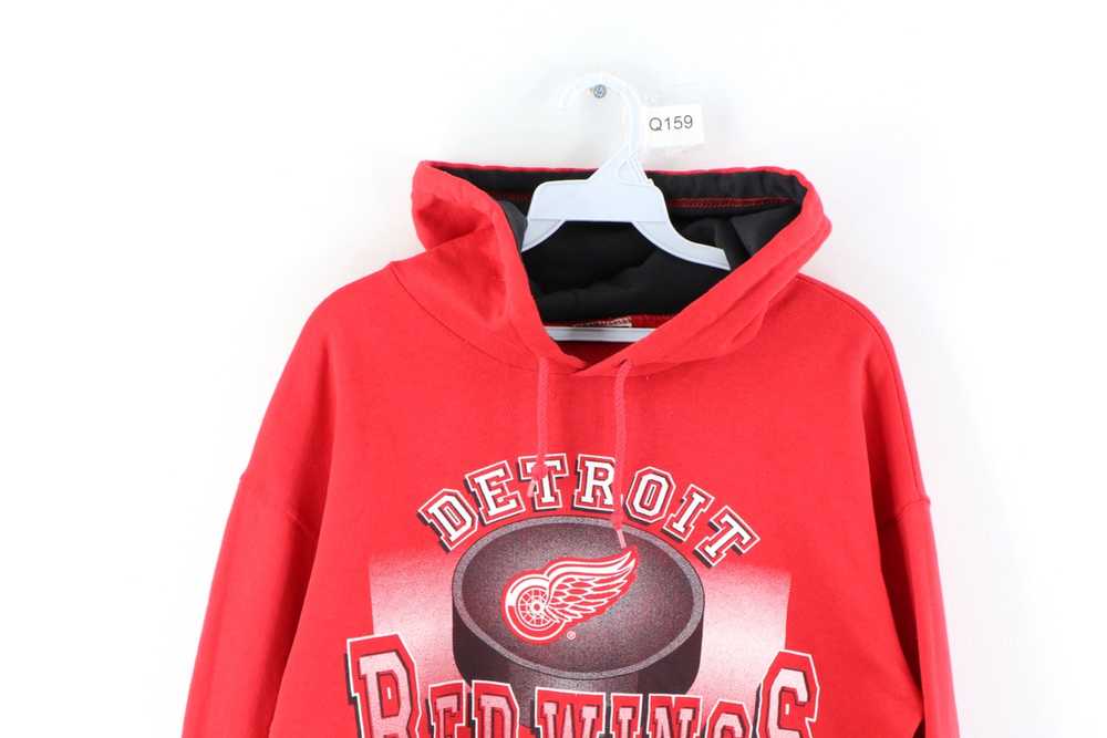 Vintage Vintage 90s Detroit Red Wings Hockey Hood… - image 2