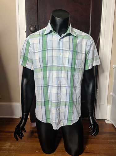 Original Penguin Blue and green plaid short sleeve