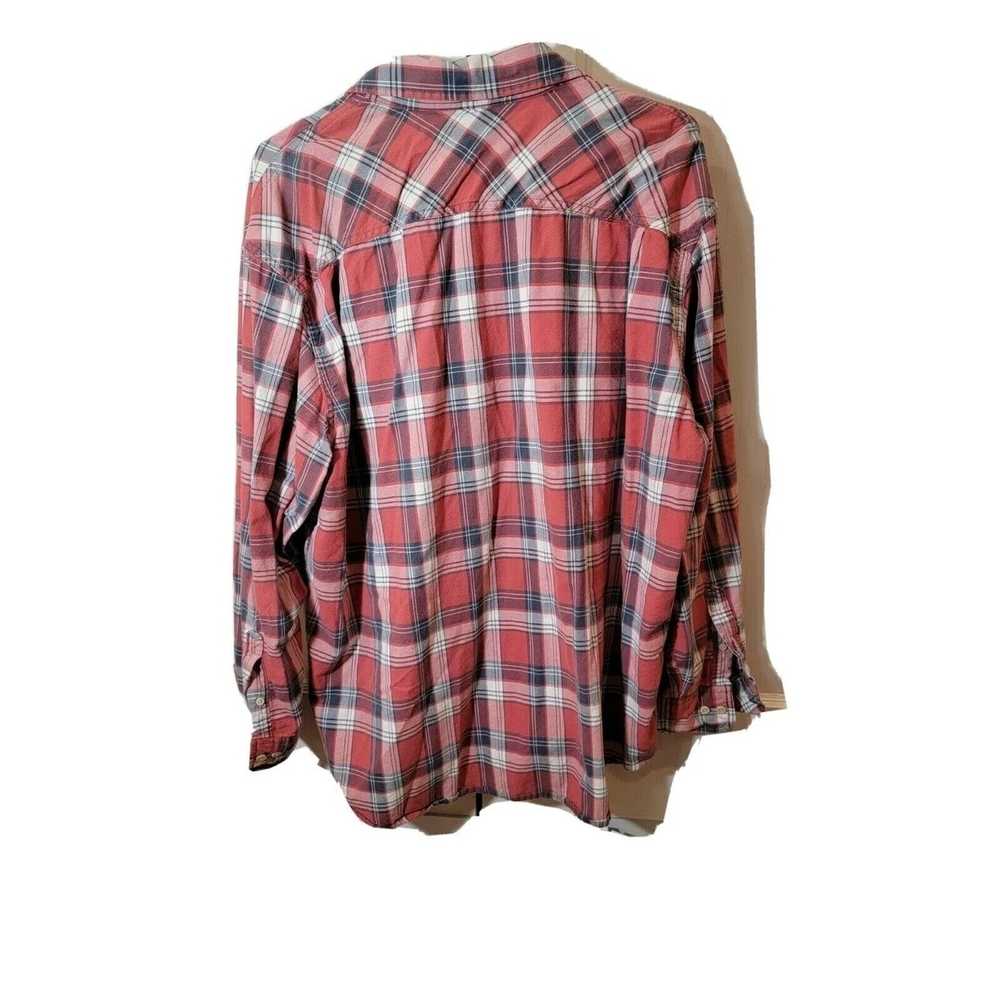Timberland 2XL Plaid Checkered Red 100% Cotton Lo… - image 7