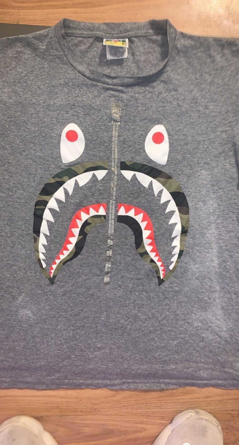 Bape Bape 1st camo Shark tee - image 1