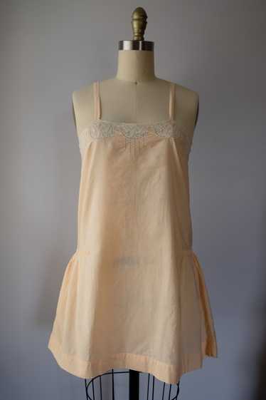 1920s Peach Cotton Step-In Lingerie