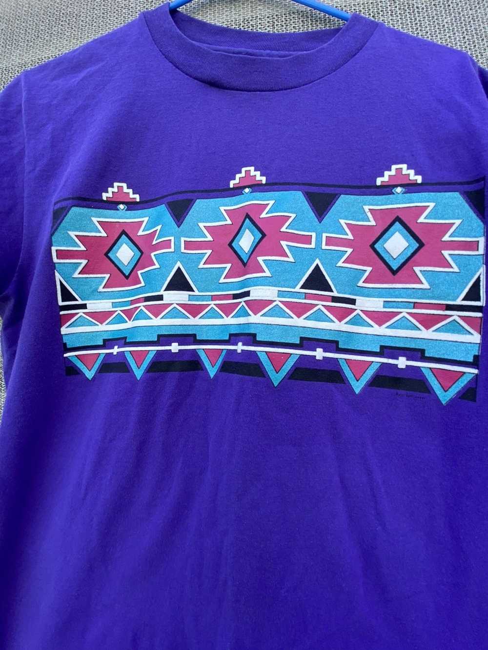 Vintage Vintage Single Stitch Aztec Print T shirt. - image 2