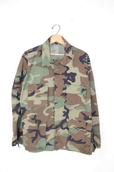US Military Camouflage Field Shirt. 1980s-1990s. S