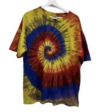 2XL Ice Dyed Rainbow Spiral Tie Dye T-shirt – Pieceful Worlds Clothing