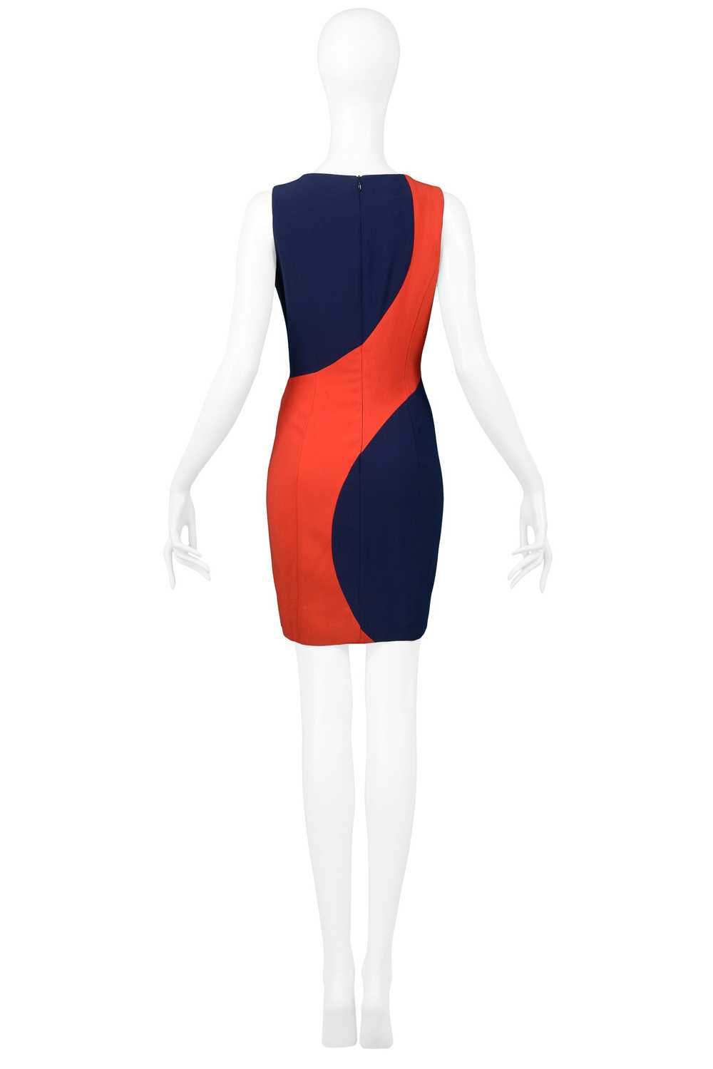 MOSCHINO COUTURE NAVY & RED BIG DOT DRESS - image 5