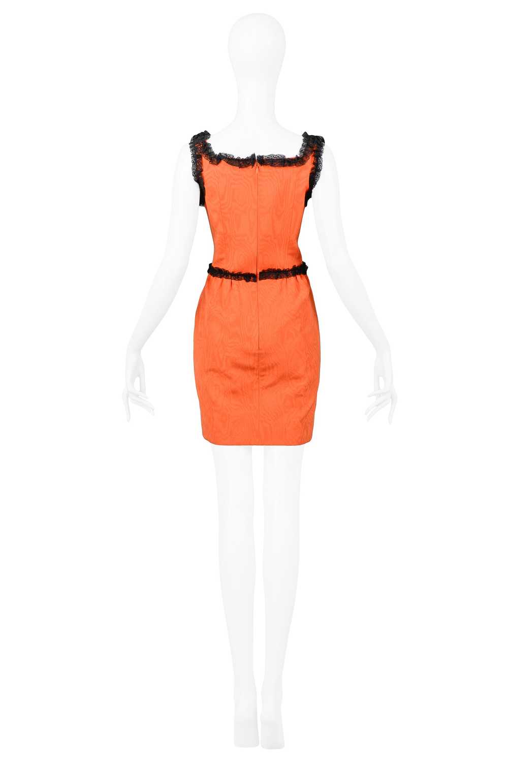 MOSCHINO COUTURE ORANGE QUILTED FAILLE WITH BLACK… - image 2