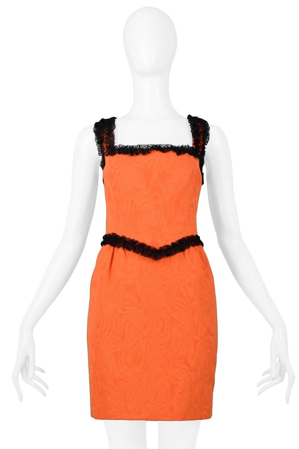 MOSCHINO COUTURE ORANGE QUILTED FAILLE WITH BLACK… - image 3
