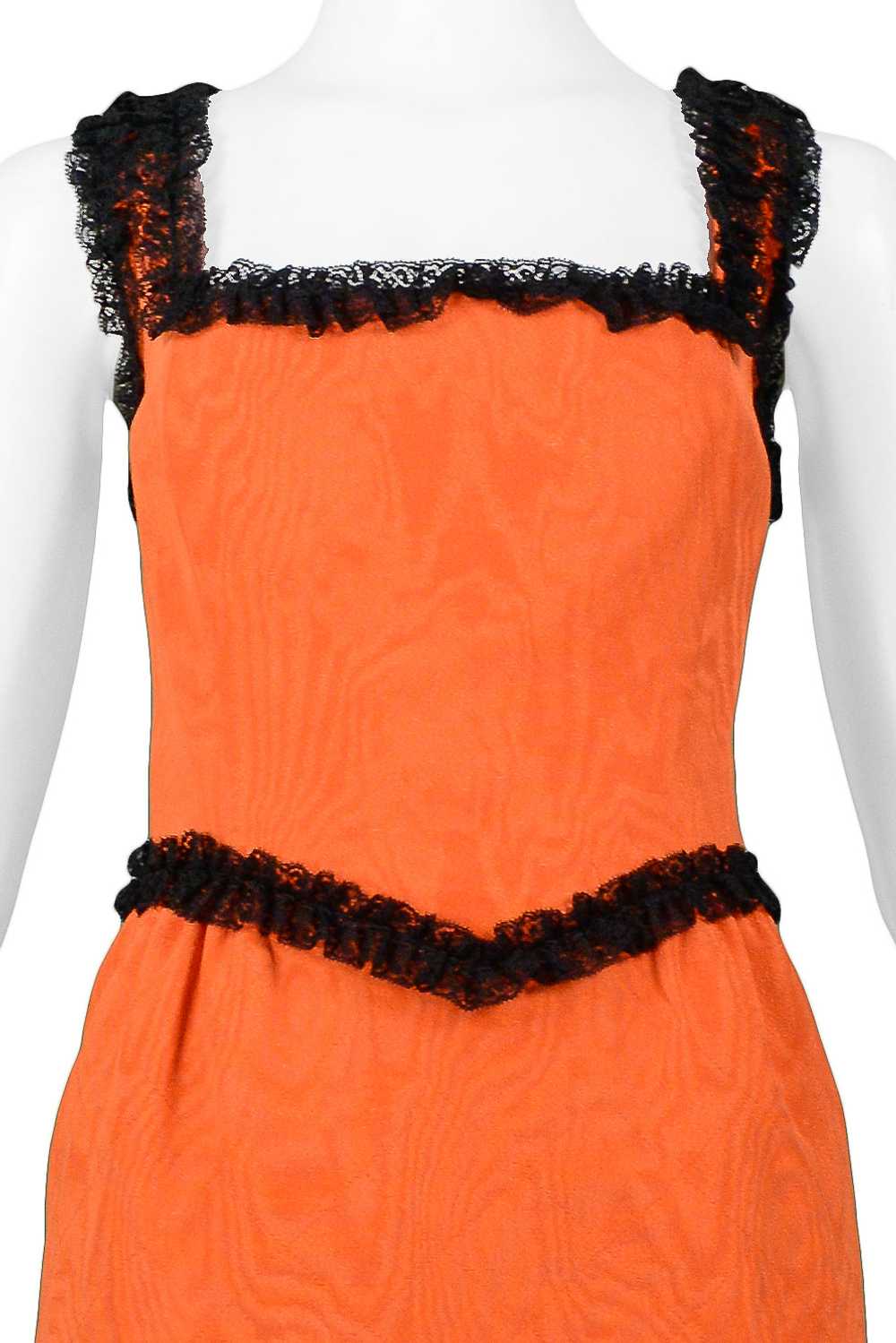 MOSCHINO COUTURE ORANGE QUILTED FAILLE WITH BLACK… - image 4
