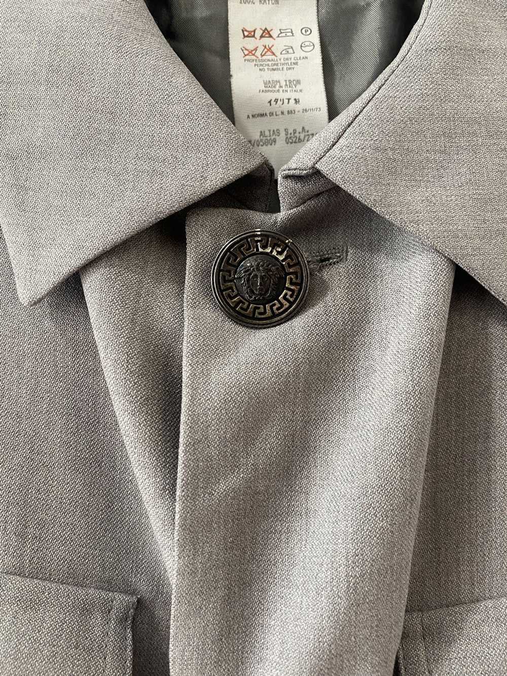 Versace Gianni Versace Grey Silk Jacket Late 80s/… - image 2