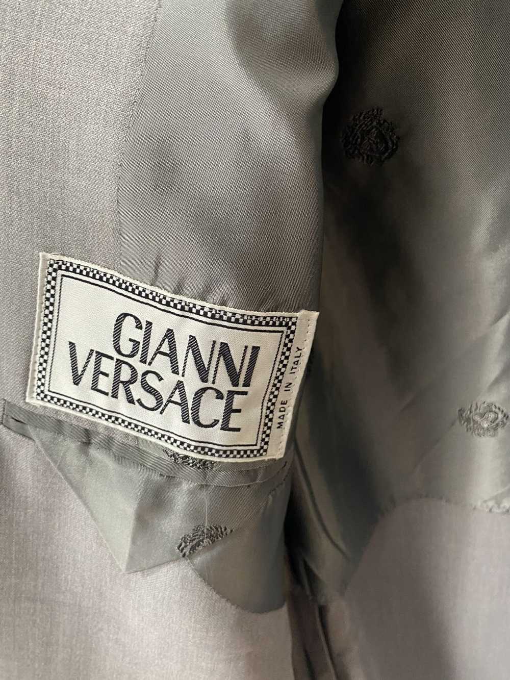 Versace Gianni Versace Grey Silk Jacket Late 80s/… - image 4