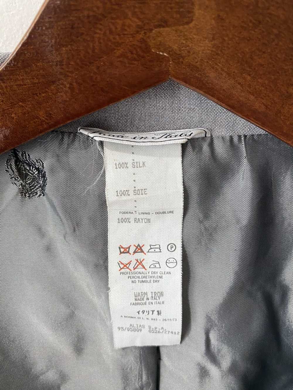 Versace Gianni Versace Grey Silk Jacket Late 80s/… - image 5