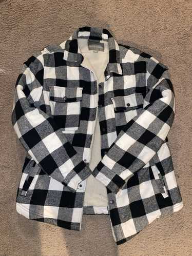 Vintage Black/white checkered flannel