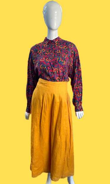 1990’s Todd Oldham Mango Linen Wide Leg Trousers