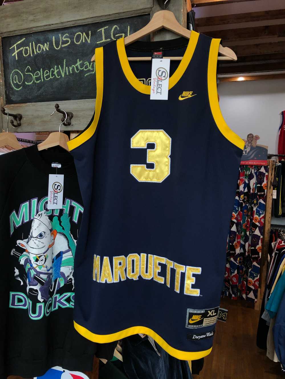 Vintage Nike Marquette Dwayne Wade College Jersey… - image 1