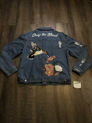 Only The Blind Embroided Hummingbird Denim Jacket