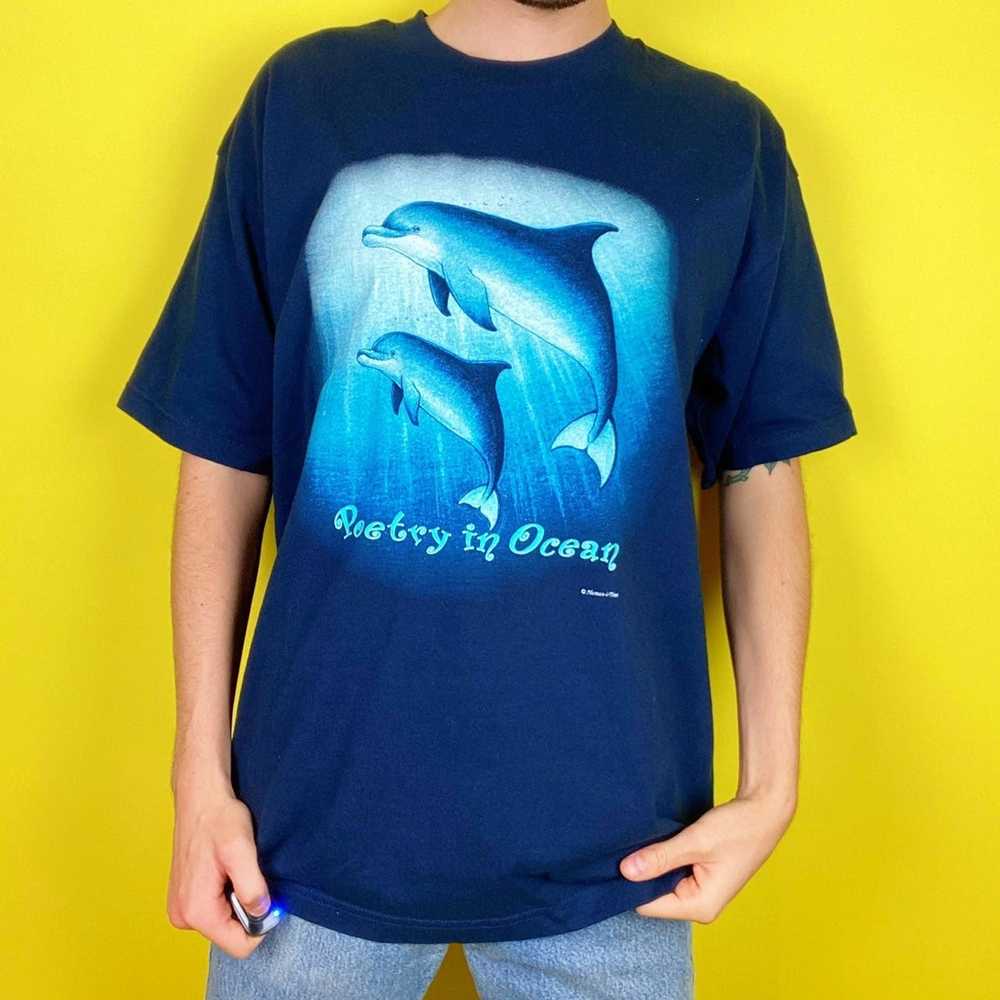 Vintage 90s Vintage Human-I-Tees Dolphin Tee - image 1